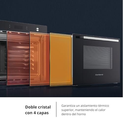 Horno pirolítico de 65L Corberó multifunción negro con display digital y 8 programas 5
