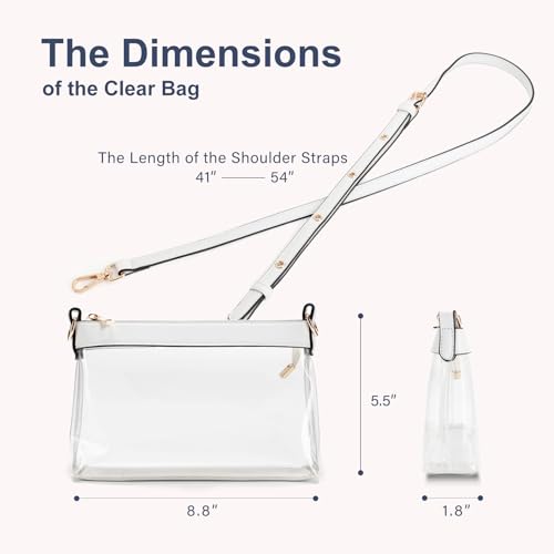 Image of Wuflyover Clear Bag for Stadium Events, Clear Purse for Women
