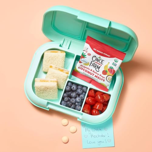 Image of Once Upon a Farm Organic Coconut Melts, Strawberry, 30 Ct, Dairy Free | Once Upon A Farm Organic Coconut Melts with Probiotics, Strawberry Banana, Dairy Free, Non GMO, .25 oz, 30ct