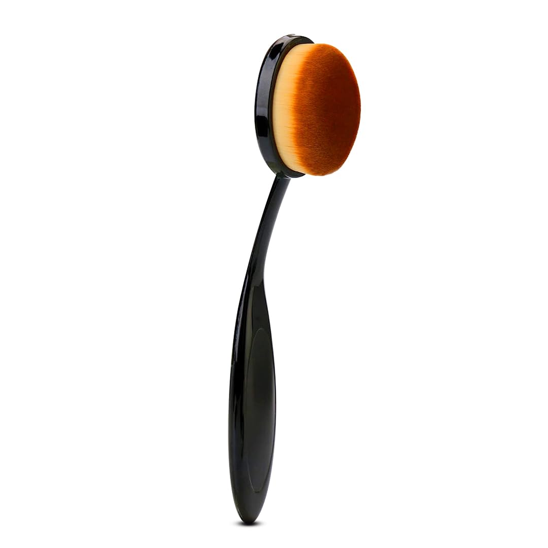 Gleva Oval Head Makeup Brush, Ultra-Soft Foundation and Contour Brush for Seamless Blending, Flawless Coverage and Precision Application – Toothbrush Makeup brush for Liquid, Cream, and Powder Makeup-image-23