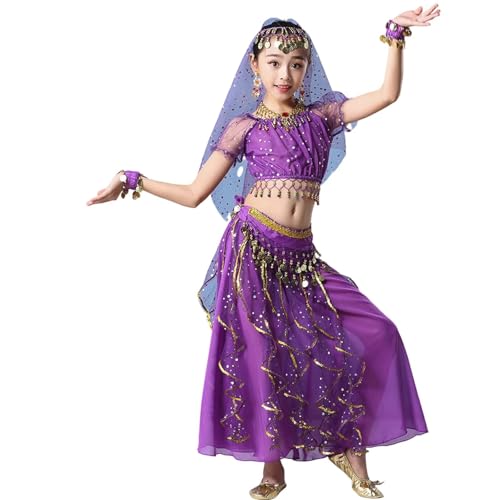 Belly Danse Orientale Fille et Déguisement Traditionnel de Carnaval Enfant