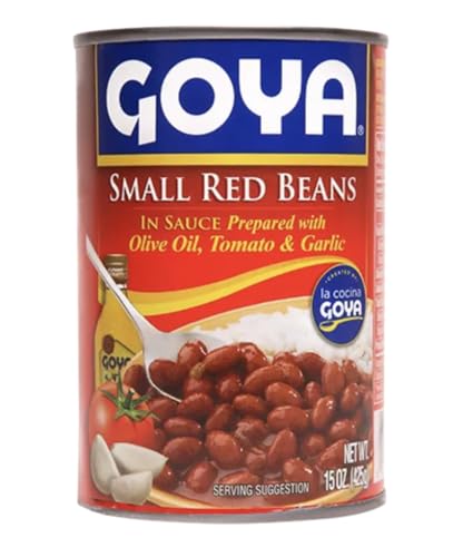 Goya Small Red Beans in Sauce, High in Fiber, Pantry Staple, 15 oz, 2-Pack