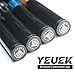 YEUEK Pool Cue Extender, Billiards Stick Extension with 3 Bumpers, Carbon Fiber Telescopic Pool Stick, Adjustable for Billiard Accessories Extender