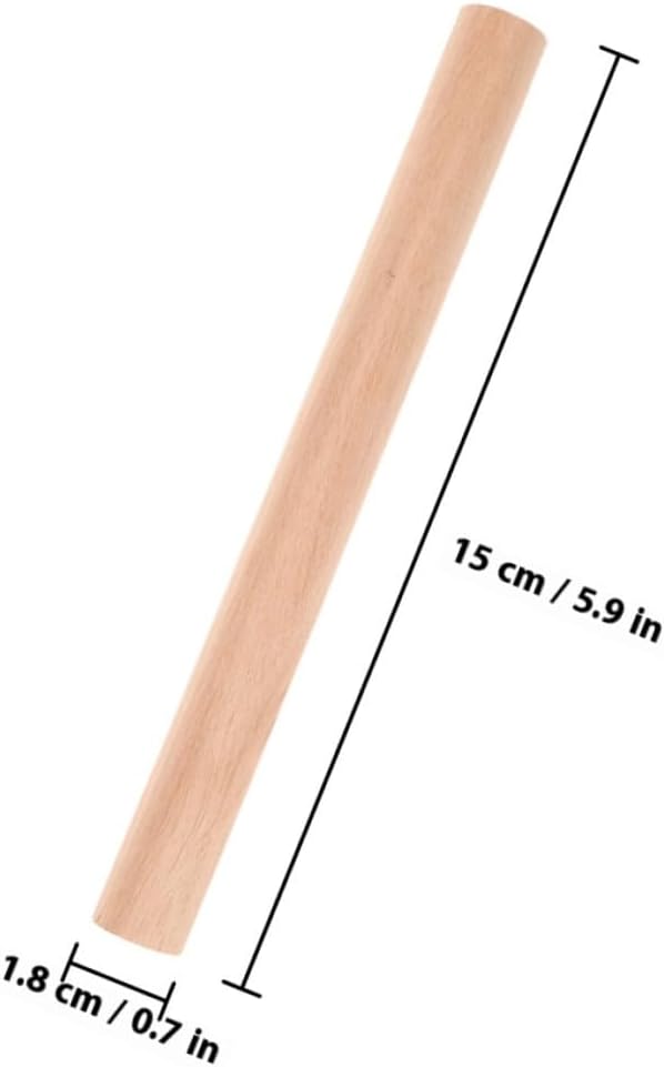 Gadpiparty 10pcs Wooden Dowel Rods for Crafts DIY, 1.8cm Diameter X 15cm Length Wood Sticks for Crafting, Party Decorations, Wedding, Christmas, Music Class, Multi-Purpose Wood Poles