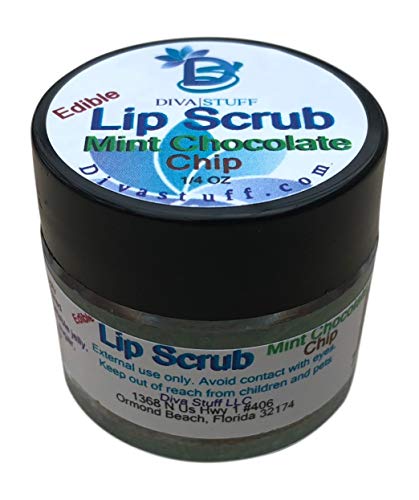 Diva Stuff Ultra Hydrating Lip Scrub for Soft Lips, Gentle Exfoliation, Moisturizer & Conditioner, Mint Chocolate Chip - oz (Made in the USA)