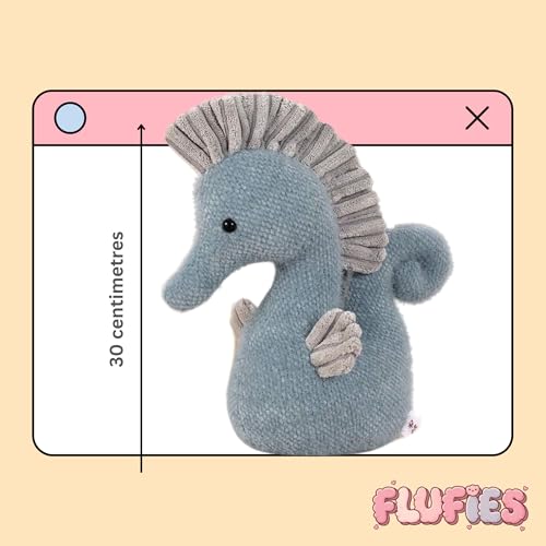 Image of Flufies Plush Toys - Snuggly and Aesthetic Stuff Plush Toys and Baby Toys - Soft Toys for Baby Girl and Baby Boy - Soft Toys for Girlfriend Gift (Sea Horse)