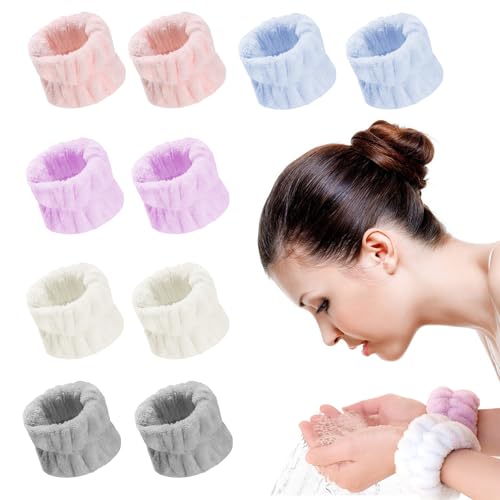 La Mejor Lista de Toallas para lavarse la cara comprados en linea. 41 10 muñequeras para lavarse la cara, juego de muñequeras de microfibra para lavarse la cara, muñequeras para maquillaje, evitan que el agua empape los brazos