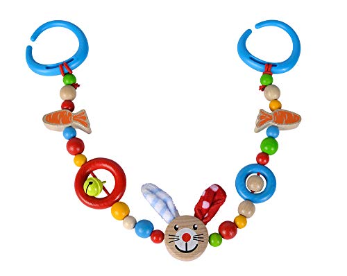 Eichhorn - Baby Wagenkette mit Hasenmotiv, 50cm lang, aus 100 Prozent FSC zertifiziertem Buchenholz, für Kinder bereits… – Bild 4