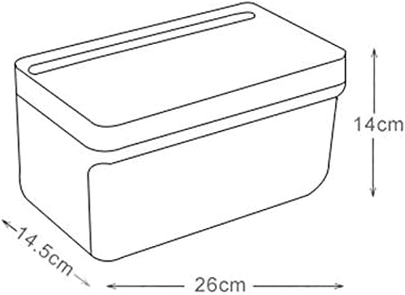 Free Punch Toilet Tissue Box Plastic Bathroom Toilet Paper Box Waterproof Hand Tray Rolls of Paper Towel Rack (Color : Light Gray+White) (Light Yellow+white) image 2