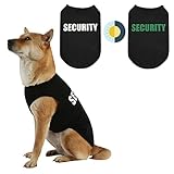 DAJIDALI Upgraded Dog Security Shirt Vest for Puppy, Cat, and Dog, Technical Fabric with Fluorescent Printing, Large Medium Small (E4XL, Black)