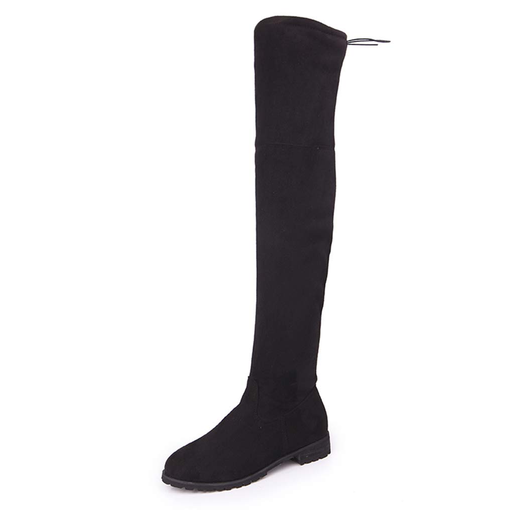 UMore Botas Equitacion Mujer Ante Sintética Elegantes Casual Botas Altas de Rodilla Botas de Mujer Otoño Invierno Botas Altas Mujer