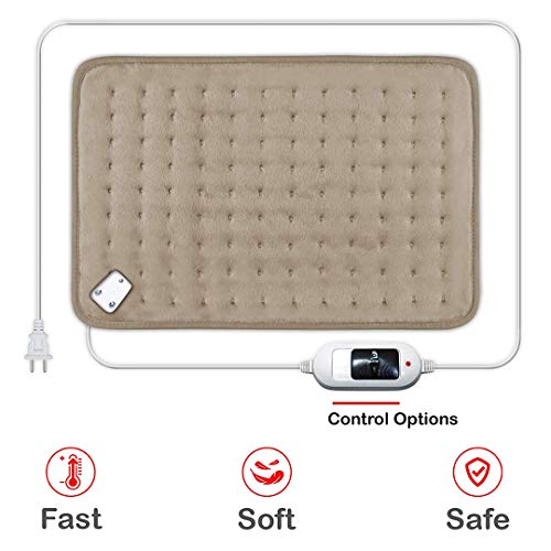 Image of Dr Care Velvet Heat Therapy Orthopaedic Pain Reliever Electric Heating Pad for Joints, Muscle, Back, Leg, Shoulder, Knee, Neck (with Auto Temperature Controller)