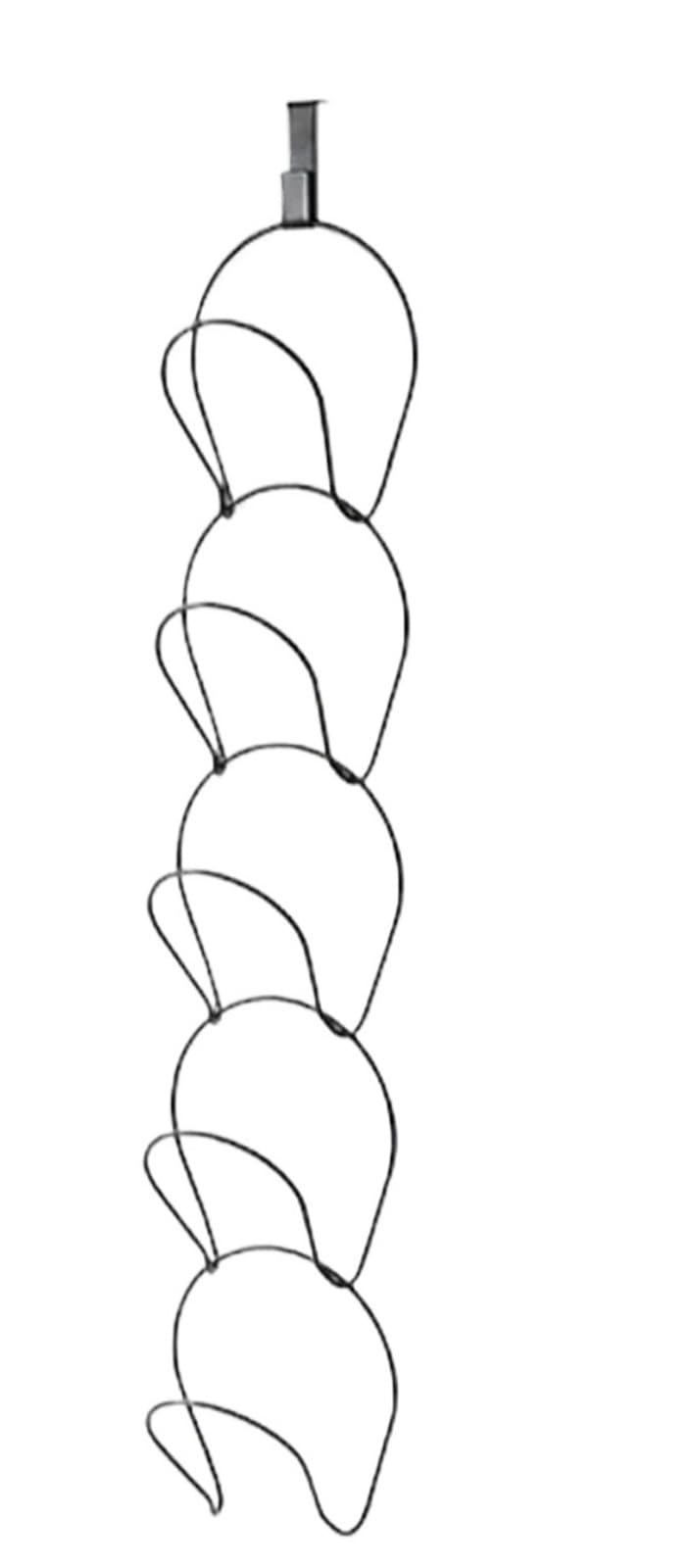 zyrqon 2pcs Storage Door Hanger Rack For Closet Bedroom Hat Hook Scarf Bag Baseball Cap Organizer(Black)