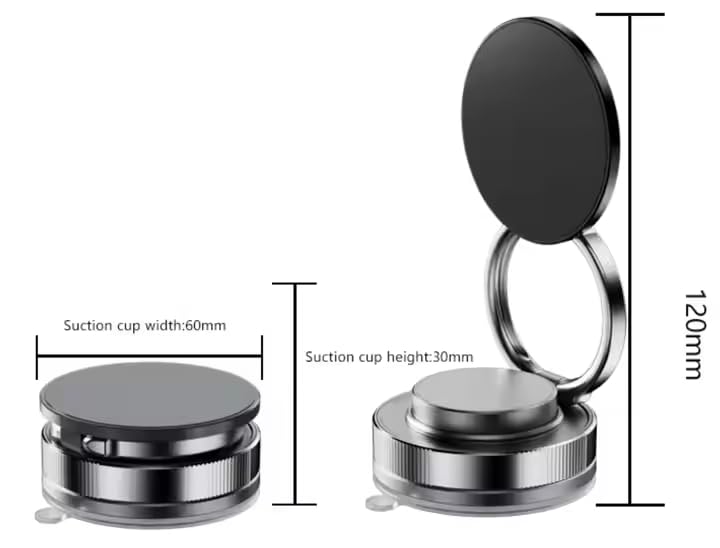 Image of Jango 360 Degree Rotation Bracket Stand Stong Magnets Vacuum Suction Cup Magnetic Car Phone Holder
