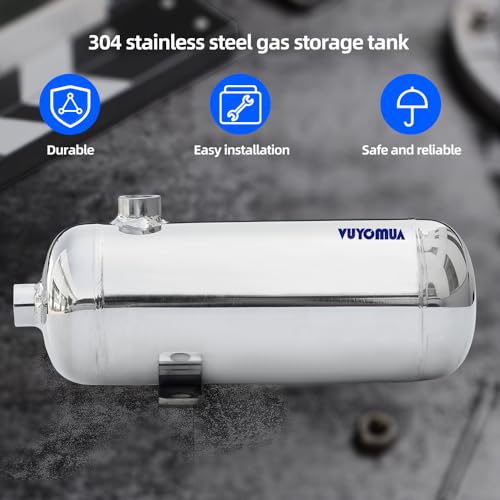 Image of 0.2Gallon 304 Stainless Steel High Pressure Mini Small Portable Air Tank Air Reservoir Water Storage Tank (0.8L-SG)