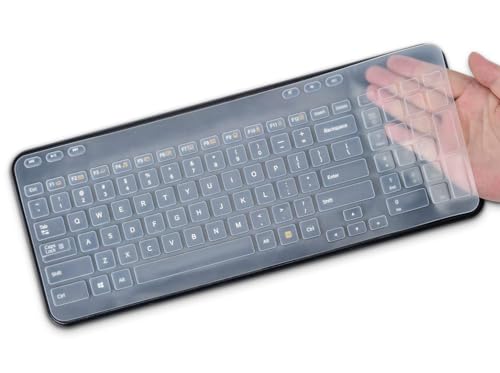 Keyboard Cover Skin for Logitech K360 MK360 Wireless Keyboard, Logitech K360 MK360 Waterproof Silicone Keyboard Protector, Clear
