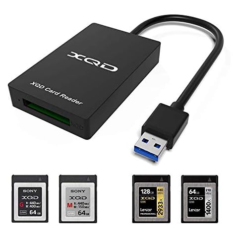 【Upgraded Version】Cateck XQD Card Reader, 5Gpbs Super Speed USB 3.0 xqd memory card reader, Compatible with Sony G/M Series USB Mark XQD Card, Lexar 2933x/1400x USB Mark XQD Card, Support Windows/Mac Cover