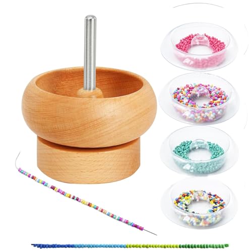 Spinner de cuentas de arcilla de madera para hacer pulseras artesanales 4
