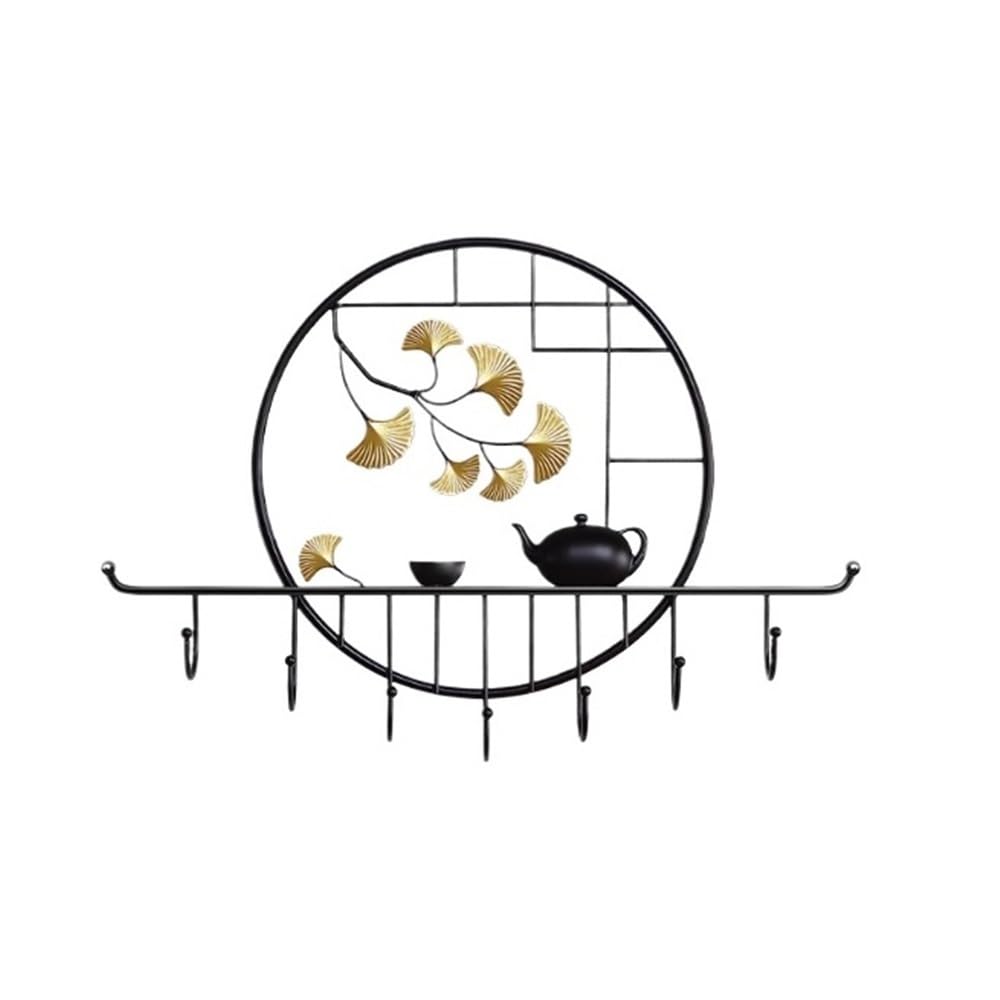 YQINQIN83B Coat Hangers Entrance Cloak Rack with 7 Hooks Light Luxury Hanging Coat Metal Fashion Iron Decorative Hook for Bedroom