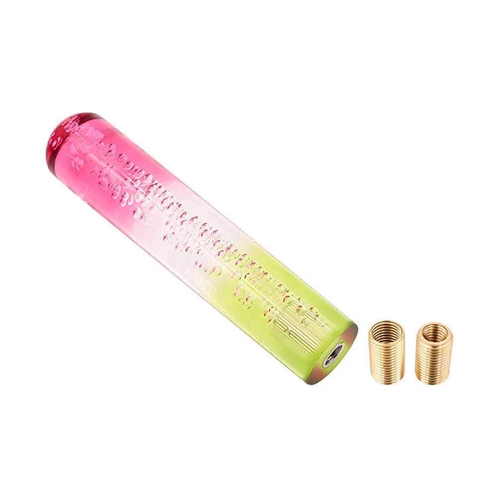 HYASDBWE Car Modification 15cm Universal Gear Shift Knob Crystal Bubble Car Styling Manual Shift Stick Gear Knob Gear Shifter Parts(Pink-Green)