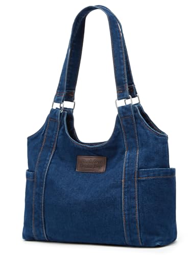 Denim Tote Bag Large Capacity Jean Purses for Women Handbags Soft Shoulder Ladies Purses 20252