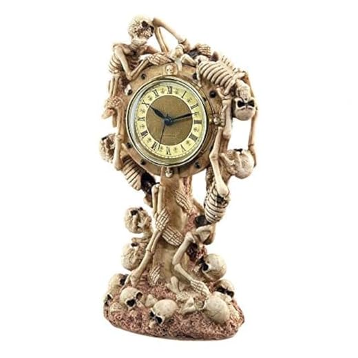 Design Toscano Skeleton Crew Sculptural Mantel Clock