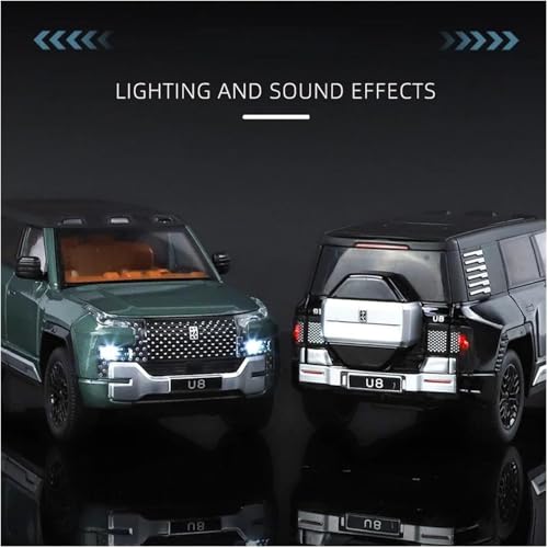 Image of Royals hub BYD Looking up at U8 1:32 Scale Model Car Exclusive Alloy Metal Pull Back Die-cast Car Metal Pullback Toy car with Openable Doors & Light Music Best Gifts Toys Kids【Colors as Per Stock】