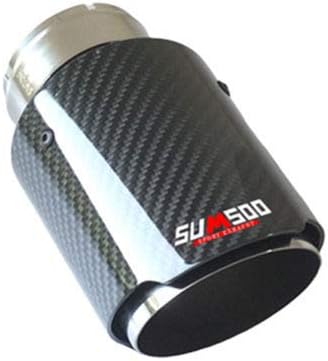 BOENTA Exhaust Tip Car Parts Pipe Multi-Directional Scorpio Carbon Fiber Tail Throat Bend General Purpose Exhaust Pipe Tail Throat Tail Cap Tail Black Highly Polished 2