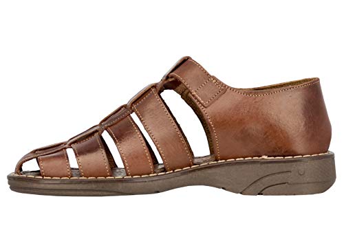 Cowboy Professional Mens Chedron Mexican Huaraches Sandals Fisherman Leather Closed Toe3