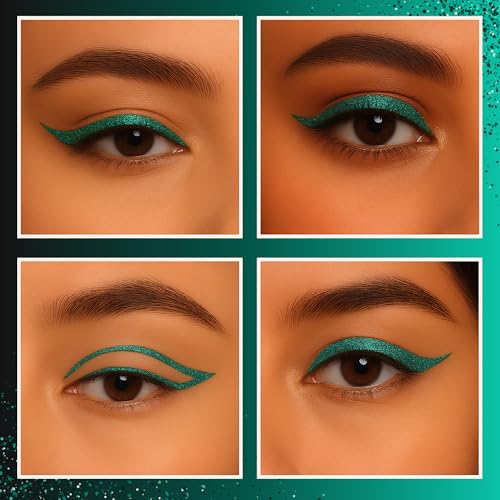 Image of RENEE Pencil Glitterish Eyeliner - Green, Metallic Pay-Off, Multi-Dimensional Shine | Waterproof, Smudge-Resistant, Shimmery Finish | Precise Application Brush, Quick Drying | Long-Lasting, 0.6 Ml