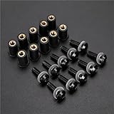Kits Boulons Carénage M5, 10 Pièces, Vis Pare-brise, Écrous En Caoutchouc Pour XL650 600 700 1000 125V, Accessoires Pour Transalp XRV750(Noir)