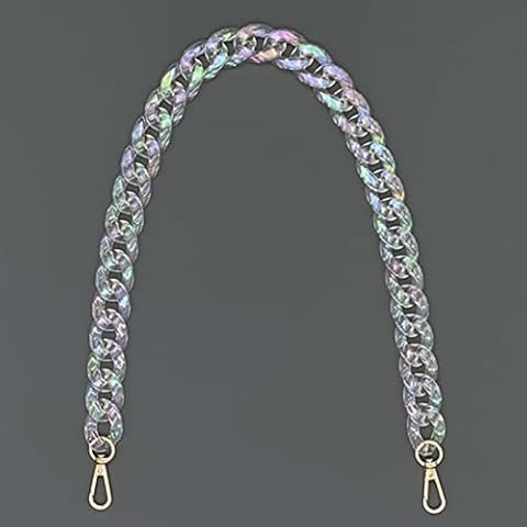 Women's Shiny Acrylic Handbag Chains, Wide Shoulder Strap for Handbag, Bag Replacement Strap, DIY Accessories, 2cm Width (45cm Length) Cover
