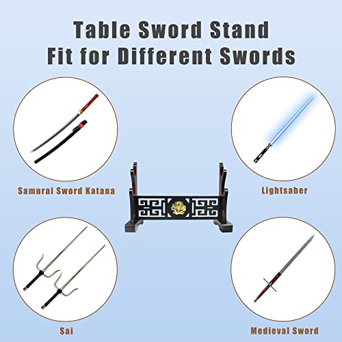 Eforlife Padded Sword Stand Display Velvet Protect Sword Rack Katana Genji Japanese Samurai Blade Gladius Templar Medieval Sword Stand Holder thumb #5