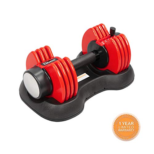 Elevens 25 Ibs Adjustable Dumbbell Series with Handle and Weight Plate for Gym Home (Single)