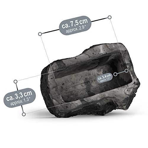 com-four® Schlüsselstein \medium hill\ - Steinimitat mit Geheimfach - Kunstgestein für Geocaching - Schlüsselversteck in Stein-Optik - Steinattrappe - künstlicher Findling
