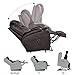 U-MAX Lift Recliner Power Lift Chair for Elderly Wall Hugger PU Leather with Remote Control (Brown)