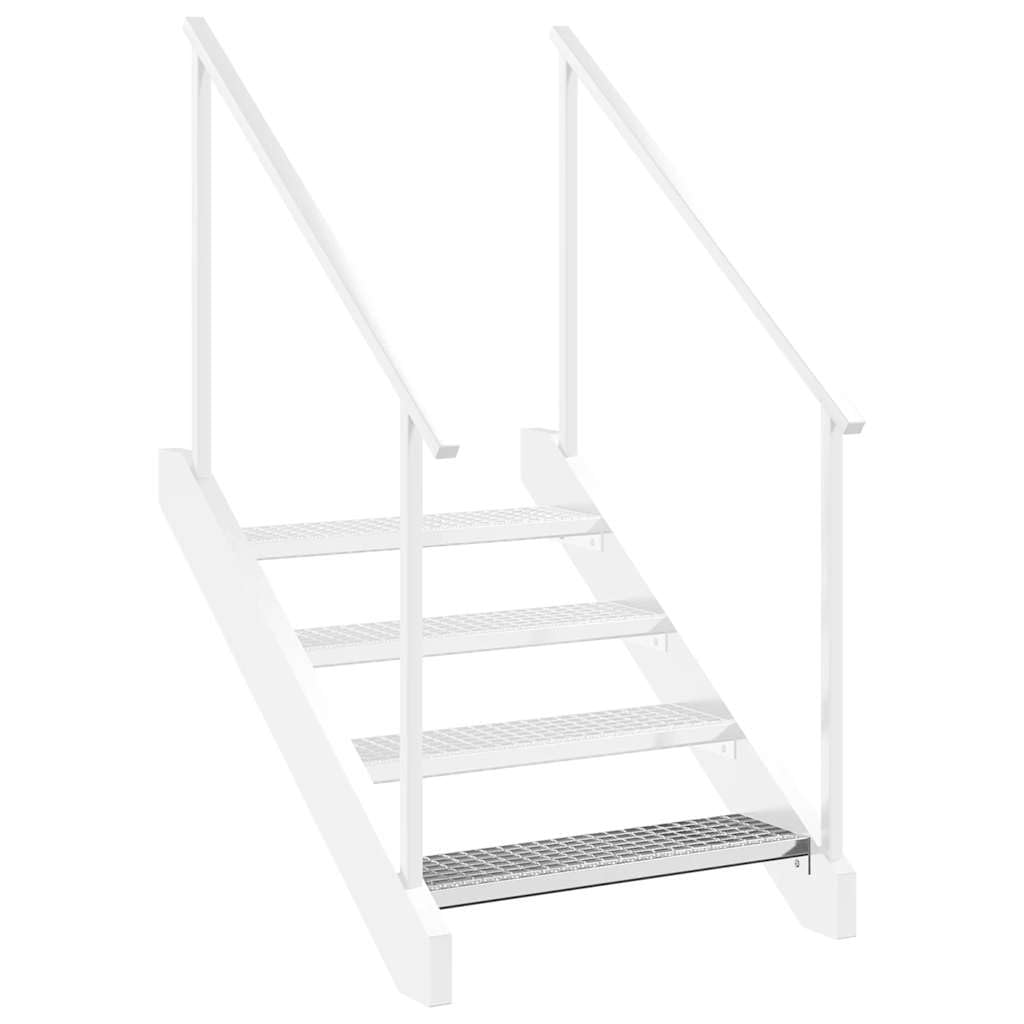 Mangloder - Scalino a griglia in acciaio zincato, 60 x 24 x 7 cm, con superficie antiscivolo e bordi antiscivolo, resistente alle intemperie, per scale interne ed esterne, protezione sicura per scale