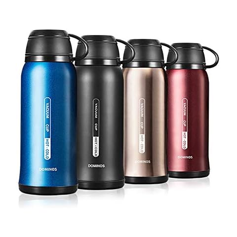Y·J&H Double Walled Vacuum Insulated Bottle with Cup - Stainless Steel Thermo Flask - Reusable Drinking Water Bottles BPA Free - for Kids & Adult, Sports, Outdoor, Office - 650ml Blue Cover