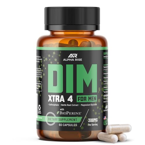 DIM XTRA 4 - 300 mg Estrogen Blocker for Men & Aromatase Inhibitor | Testosterone Hormone Restorer &...