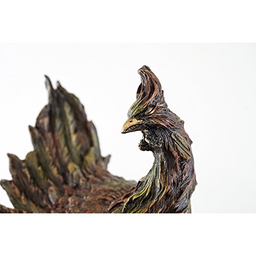 Estatua de Fénix mítico en bronce fundido frío 12.25 pulg miniatura 4