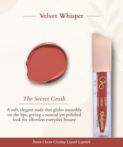 Image of Khukumoni Liquid Lipstick| Secret Crush Shade | Long Lasting Matte Finish | Waterproof & Smudge-Proof Lipstick for Women 5ml