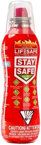 All-in-1 Fire Extinguisher Spray by LifeSafe – Portable Non-Toxic Aerosol for Home, Kitchen, Car & Camping – Compact & Easy to Use