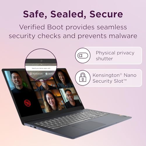 Image of Lenovo Chromebook 15 Laptop, 15.6 inch FHD, Intel Celeron N4500, 8GB RAM, 128GB
