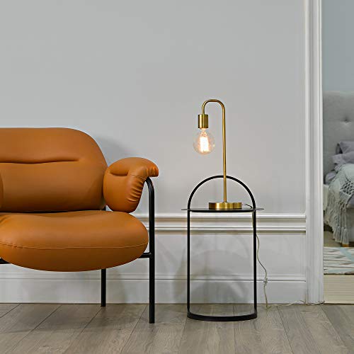 Globe Electric 67433 Holden 18" Table Lamp, Matte Brass, Modern, Night Stand, Bedroom Décor, Living Room, Bedside Light by Globe Electric - Used condition - Image 4