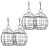 CHUANGOUONLY 4 Pièces Mangeoires pour Oiseaux Sauvages，Mangeoire Oiseaux...