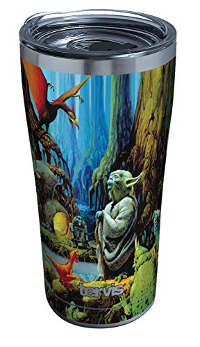 Tervis Triple Walled Star Wars Insulated Tumbler Cup Keeps Drinks Cold & Hot, 20Oz - Stainless Steel, Empire 40Th Yoda #TOP13