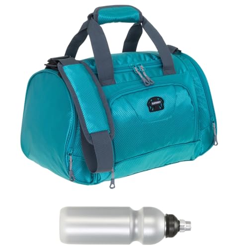 Sporttasche klein Damen Herren Kinder Trainer Small 42 cm 18 L Reisetasche Sport Reise Gymbag Arbeit Fitness Schule Gym Bag Tasche 1242 + Trinkflasche (Petrol Türkis (türkis)) Sporttasche klein Damen Herren Kinder Trainer Small 42 cm 18 L Reisetasche Sport Reise Gymbag Arbeit Fitness Schule Gym Bag Tasche 1242 + Trinkflasche (Petrol Türkis (türkis))