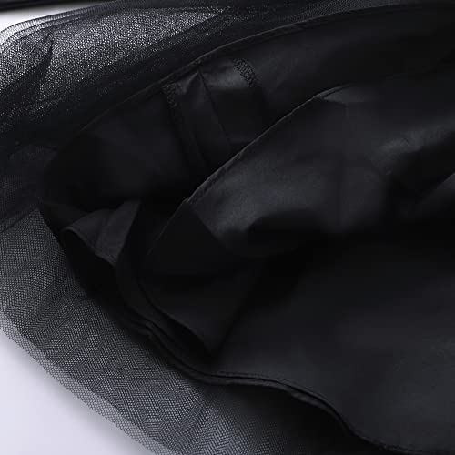 Tentide Baby Girl Black Dress Wedding Sleeveless V Neck A-Line Bridesmaid Party Dresses Princess Tulle Ball Gown (Black,3-6 Month) #TOP4