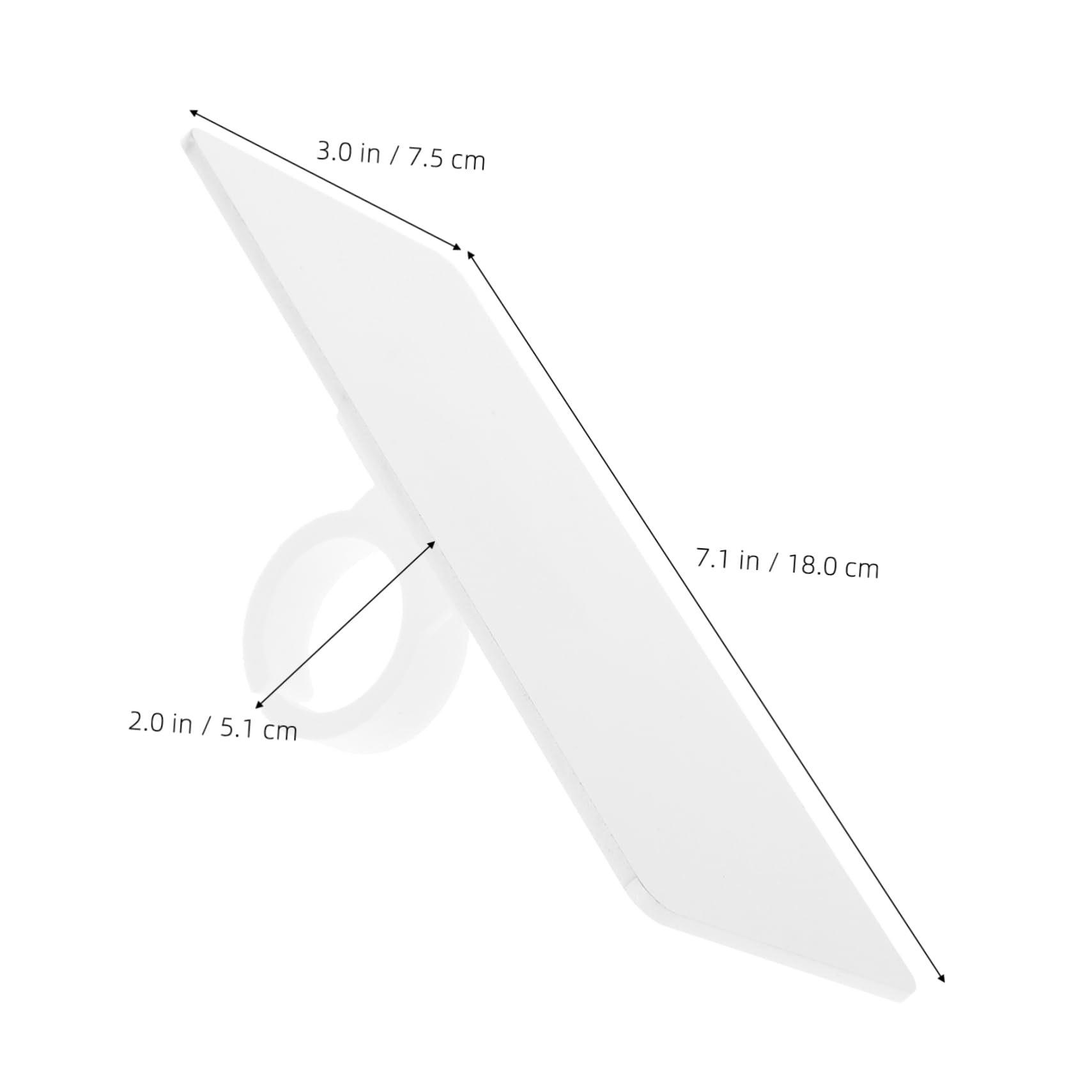 Toddmomy Clip Small Mic Blank Blank Plate Rectangular Plate Blank Interview Blank Plate Interview Plate Blank Plate Blank Handle Mic Blank Plate White Acrylic