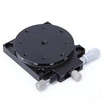 Rotationstisch, Feinabstimmungs-Schiebetisch, Manueller Lineartisch RS60 L, Trimmplattform-Arbeitstisch, φ60 Mm für Produktionsmaschinen, Prüfgeräte